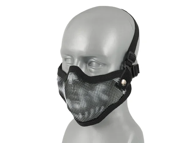 Mesh-maske i stål med kraniemotiv - Bild 1