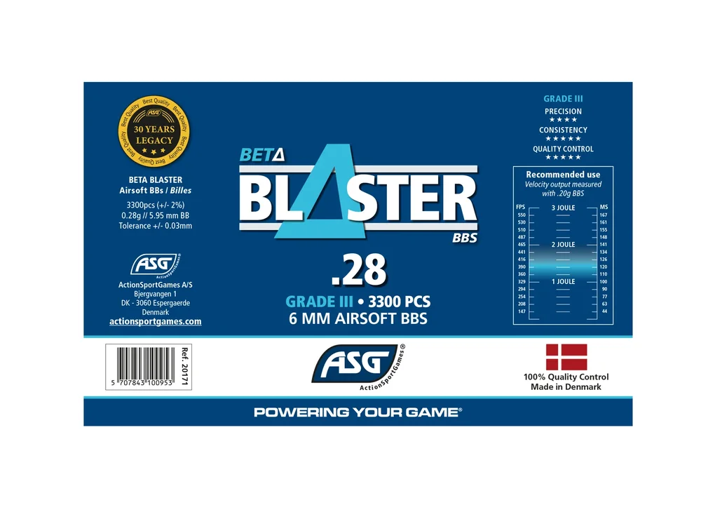Beta Blaster kugler, 0,28 g, 3300 stk. - flaske - Bild 3