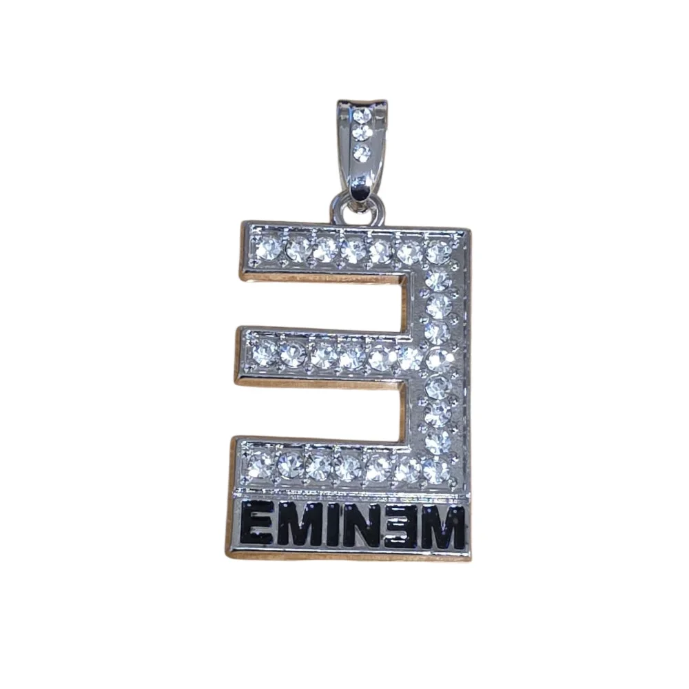 Silverfärgat halsband med Eminem-hänge - Bild 3
