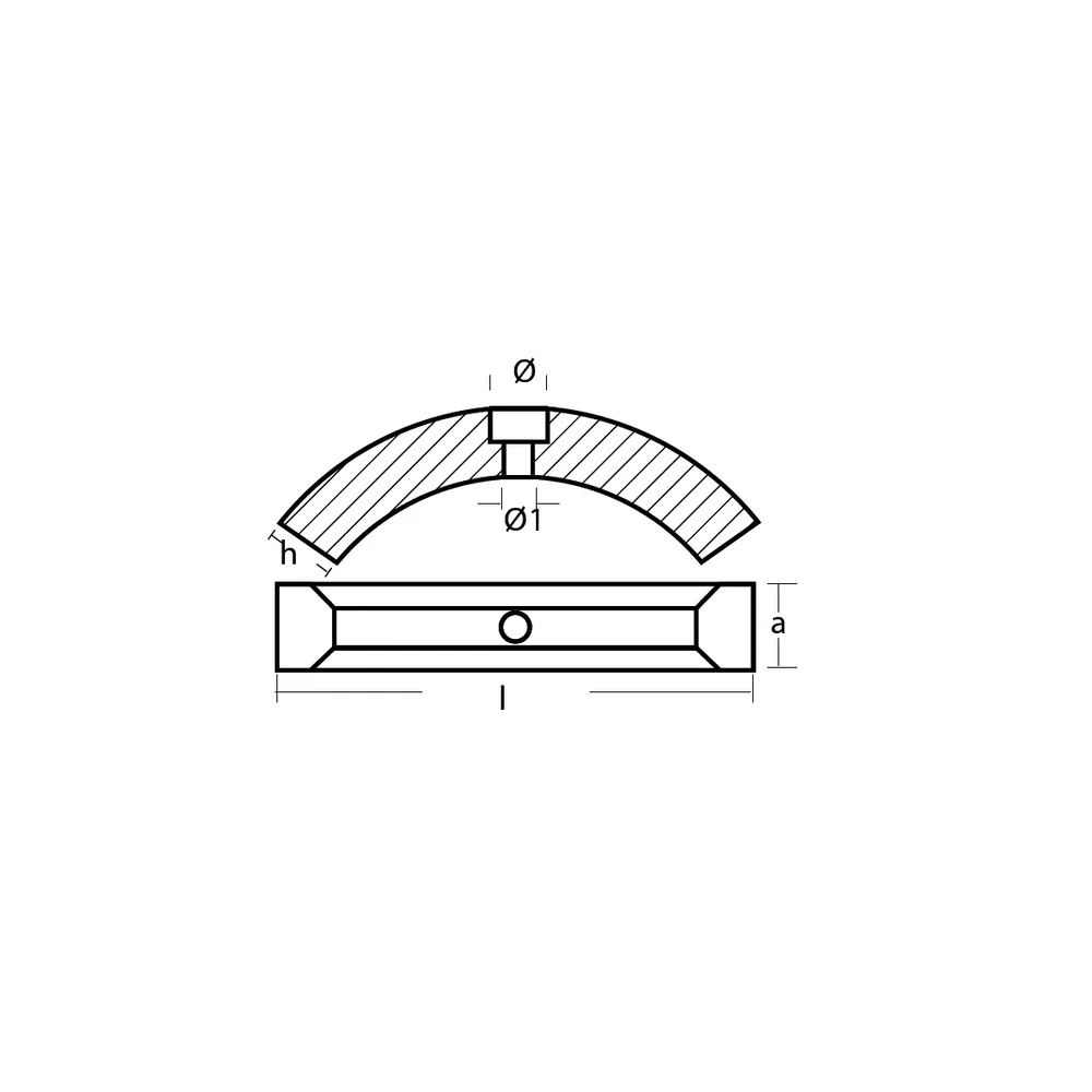 Zinkanod Volvo Penta, ring för 3 blad sail drive, 4 blad folding prop, VP 3858399 - Bild 2