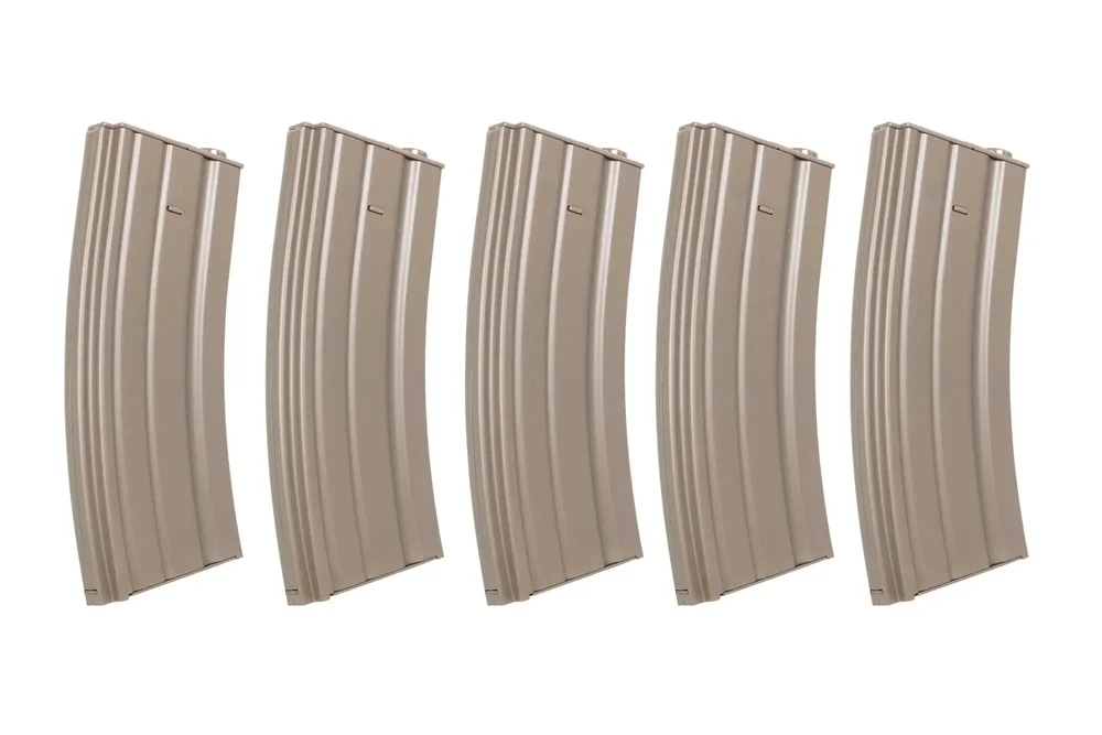 Set of 5 low-cap 70-ball metal magazines Specna Arms Flat Dark Earth - Bild 2