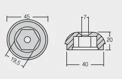 Zinkanod bogpropeller, konisk, 0.123KG, 7mm, R801052 - Bild 2