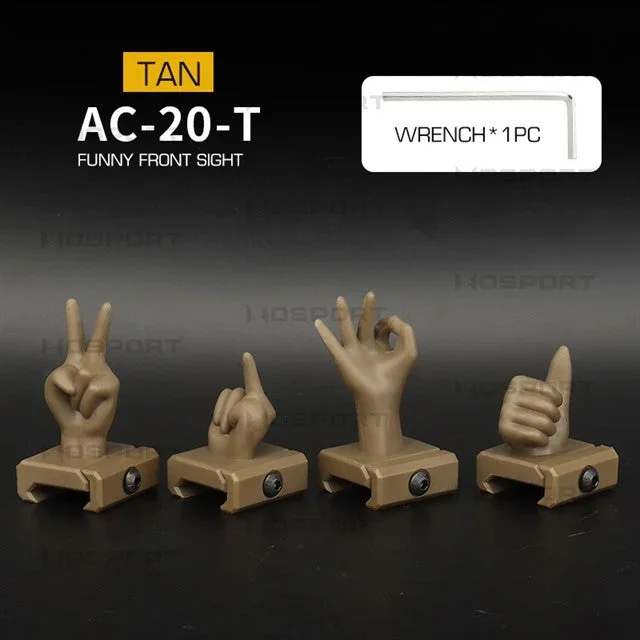 WoSporT WST FUNNY sigtesæt i plast til 20 mm skinne, 4 dele - Bild 1