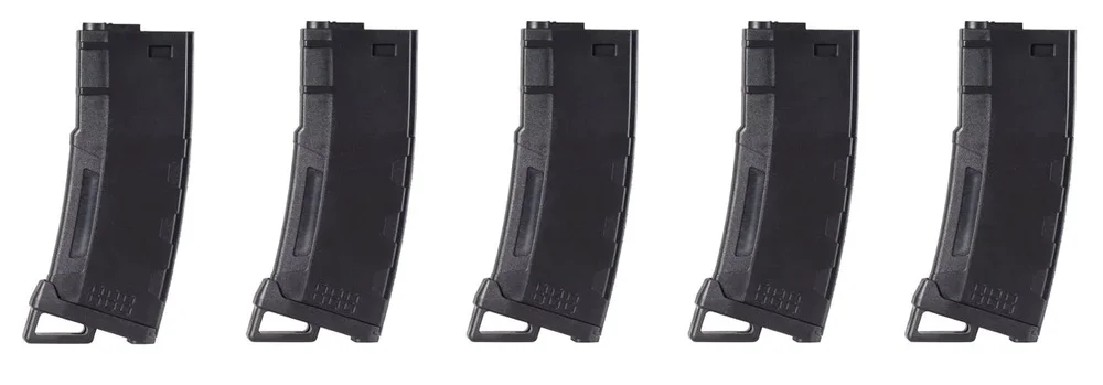 Speed mid-cap magasiner 130 skud til M4 AEG, 5 stk. – sort Speed mid-cap magasiner 130 skud til M4 AEG, 5 stk. – sort