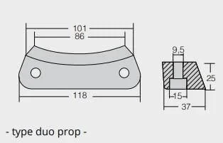 Zinkanod Volvo Penta, motoranod, VP 3588745, 0.473KG/1.04LB, R800735 - Bild 3