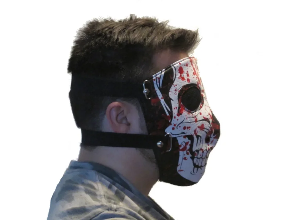Dödskalle mask läder Motorcykel - Bild 2