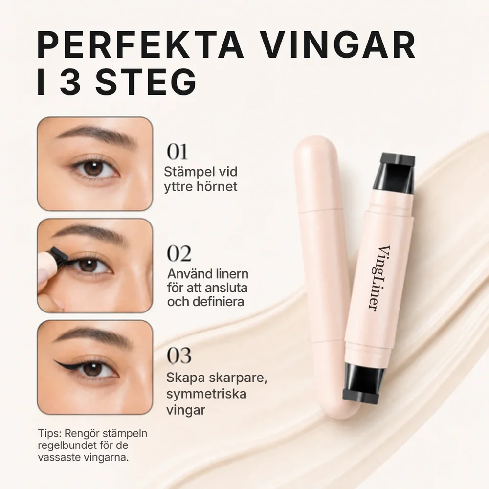 VingLiner® Koreansk eyeliner-stämpel för perfekta vingar | Skapa perfekta vingar på några sekunder – skarpa, intensiva och vackert definierade hela dagen - Bild 3
