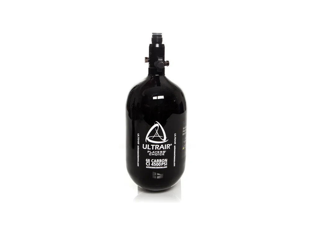 Ultrair HPA tank, 1.1 liter, 68 ci, 4500 psi carbon, incl. regulator Ultrair HPA tank, 1.1 liter, 68 ci, 4500 psi carbon, incl. regulator