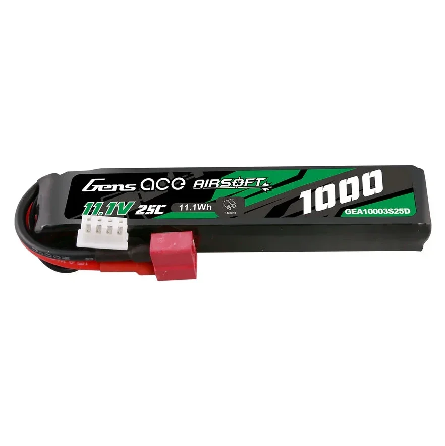 Gens ACE LiPo Batteri 11,1V 1000mAh 25C – Buffer Stick T-Dean Gens ACE LiPo Batteri 11,1V 1000mAh 25C – Buffer Stick T-Dean