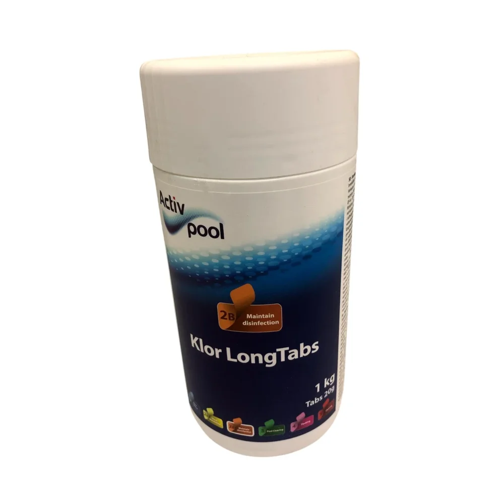 Activ Pool Klor LongTabs 20g 1kg, Långsamklor tabletter Activ Pool Klor LongTabs 20g 1kg, Långsamklor tabletter
