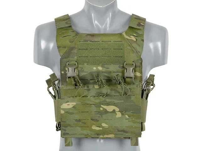 Buckle Up Recon Plate Carrier med AR15/AK-magasinlomme, laser-cut – Multicam Tropic - Bild 1