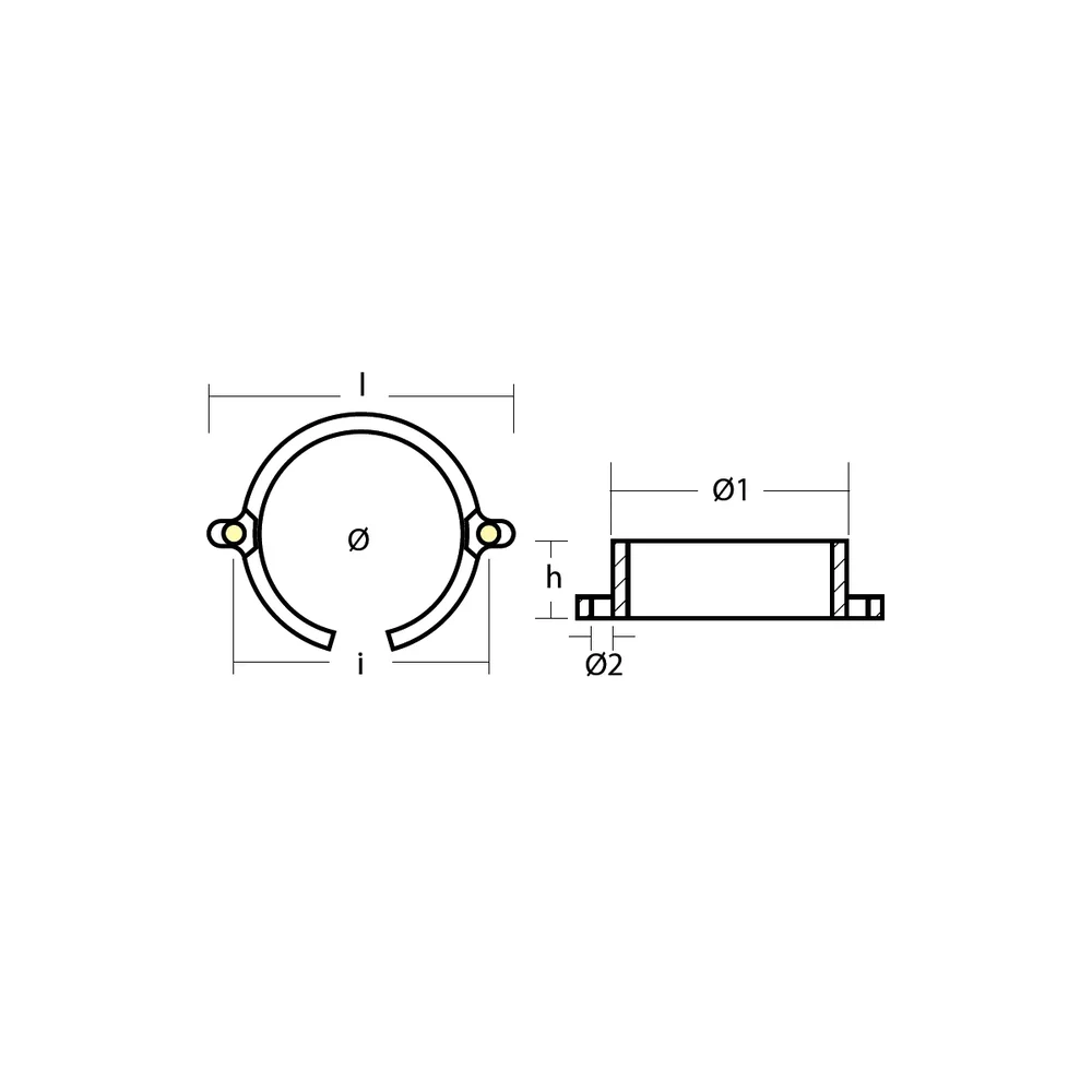 Zinkanod Mercury/Mercruiser, motoranod, M806188, 0.167KG/0,37LB, R800828 - Bild 3