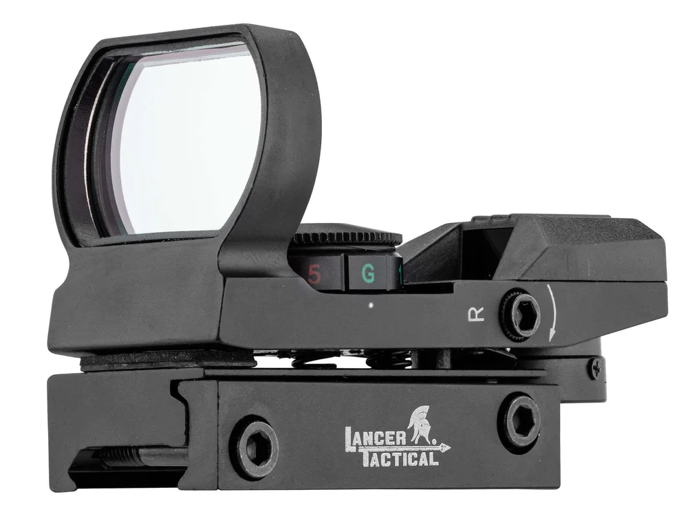 Reflexsigte med 4 retikler, rød/grøn dot Reflexsigte med 4 retikler, rød/grøn dot