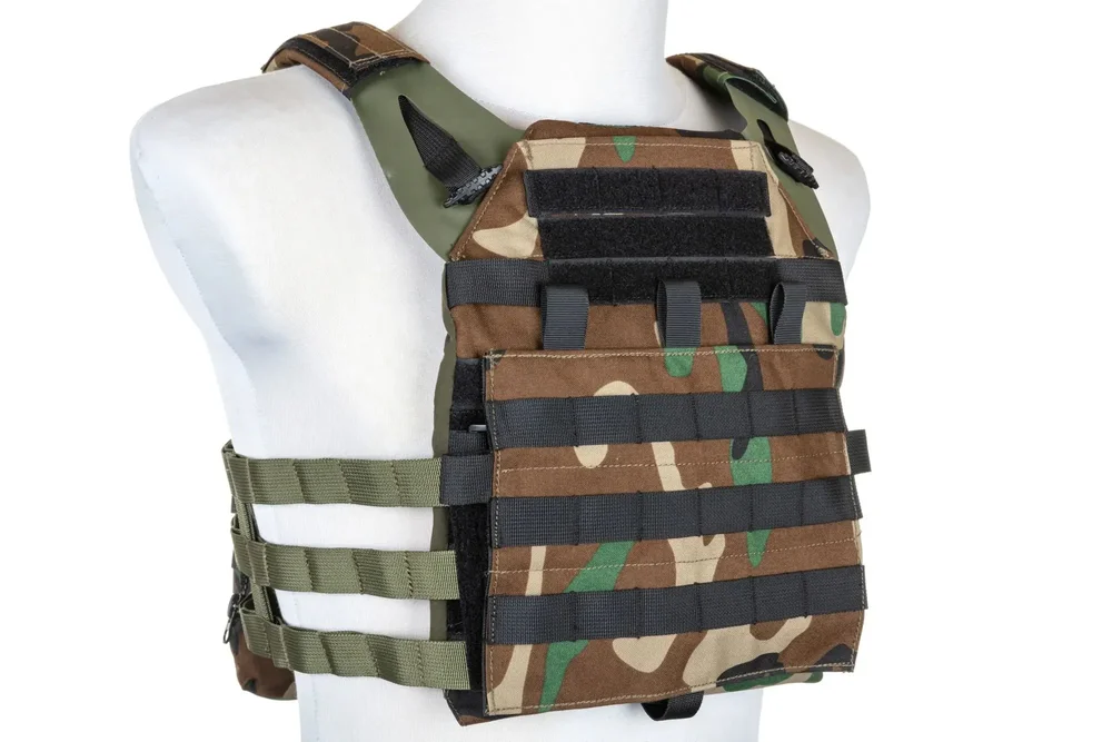 Specna Arms Tactical Plate Carrier type waistcoat with assault panel Woodland - Bild 3