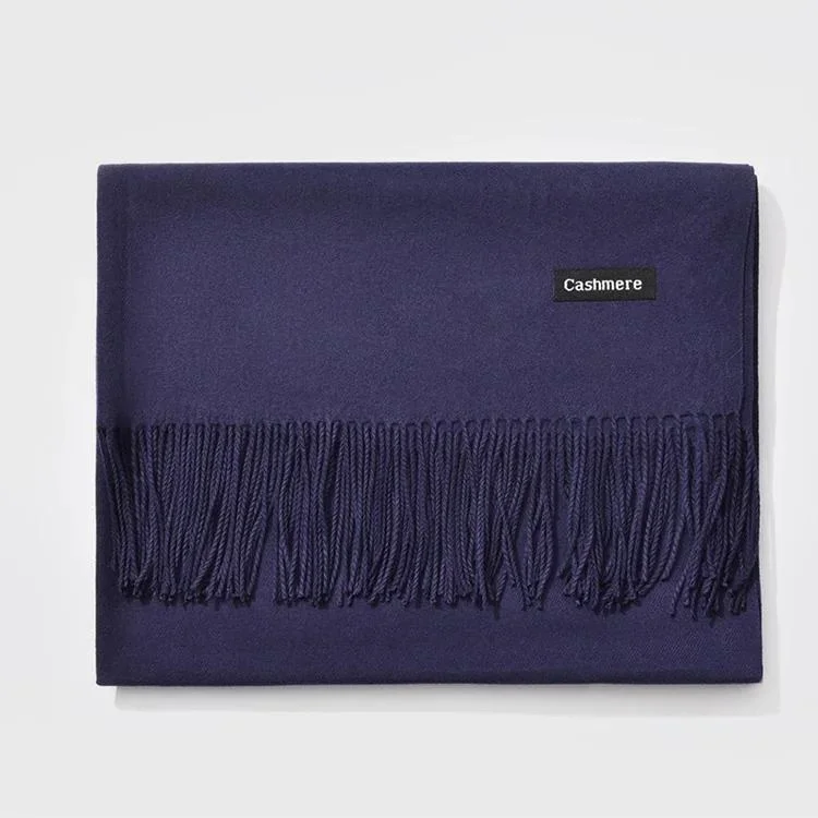 Marinblå sjal scarf - Navy - Bild 2