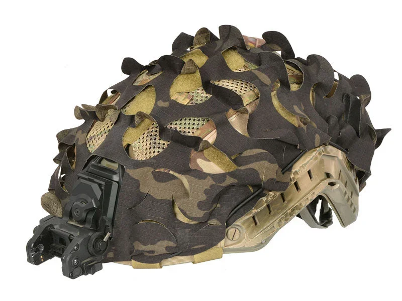 3D camouflage-hjelmovertræk til High-Cut hjelm, laser-cut – Multicam Black - Bild 2