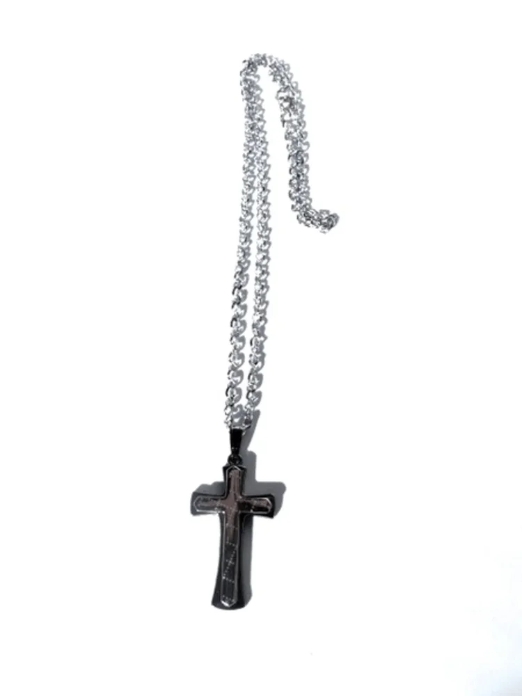 Kors halsband Silverfärgad - Bild 1