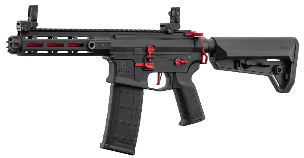 LT-32 Hellion NSR AEG-replika, komplet pakke – sort/rød LT-32 Hellion NSR AEG-replika, komplet pakke – sort/rød