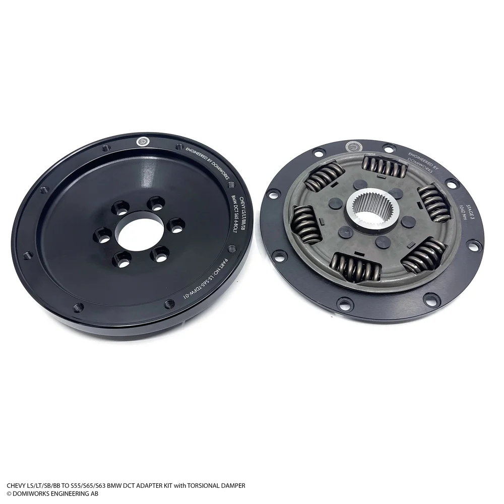 Chevy LS/LT/SB/BB till S55/S65/S63 DCT-adaptersats med vriddämpare - Bild 3