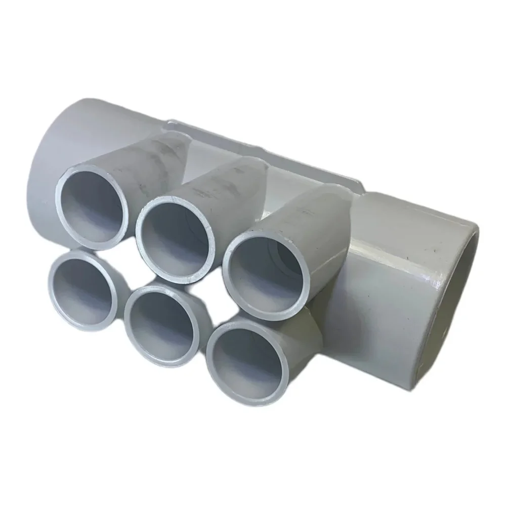 PVC Fördelare 2"/2" hona samt 6x3/4" hona CS - Bild 1