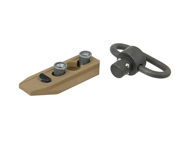 QD slingfæste med svirvel til KeyMod handguard – Desert - Bild 2