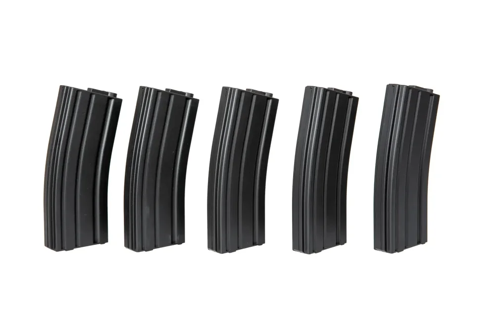Set of 5 mid-cap magazines for 140 rounds for M4/M16 replicas - black - Bild 3