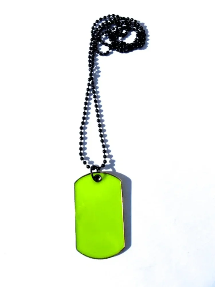 Dog Tag Halsband Gul/Grön - Bild 1
