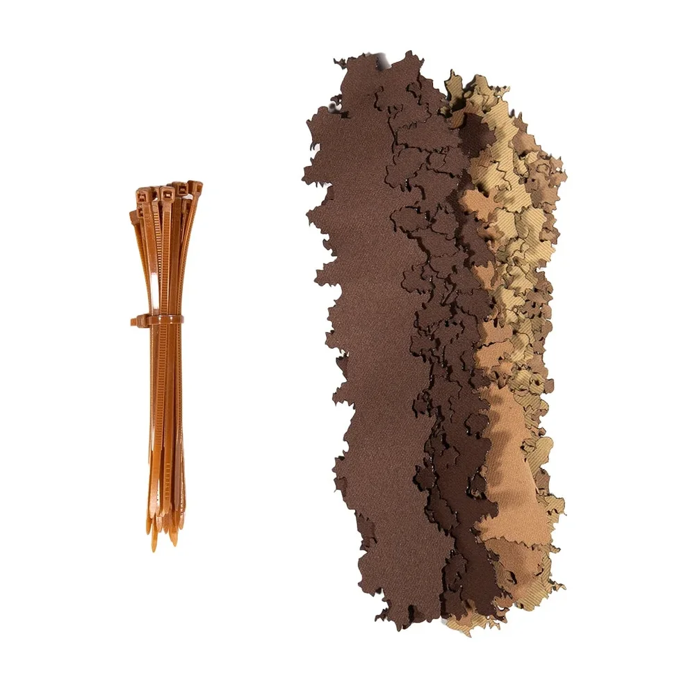 Pakke med 3D SilkLeaf Camouflage Blade, Stripes (25 stk) – Brun Pakke med 3D SilkLeaf Camouflage Blade, Stripes (25 stk) – Brun