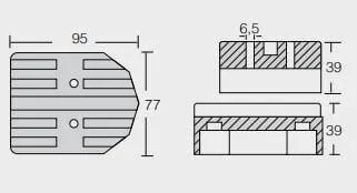 Zinkanod Mercury/Mercruiser, motoranod, M43994, 0.924KG/2,04LB, R800806 - Bild 2