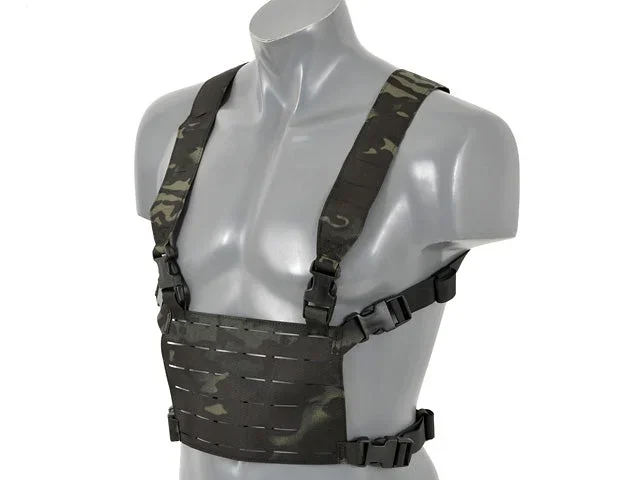 Letvægts Chest Rig, laser-cut – Multicam Black - Bild 2