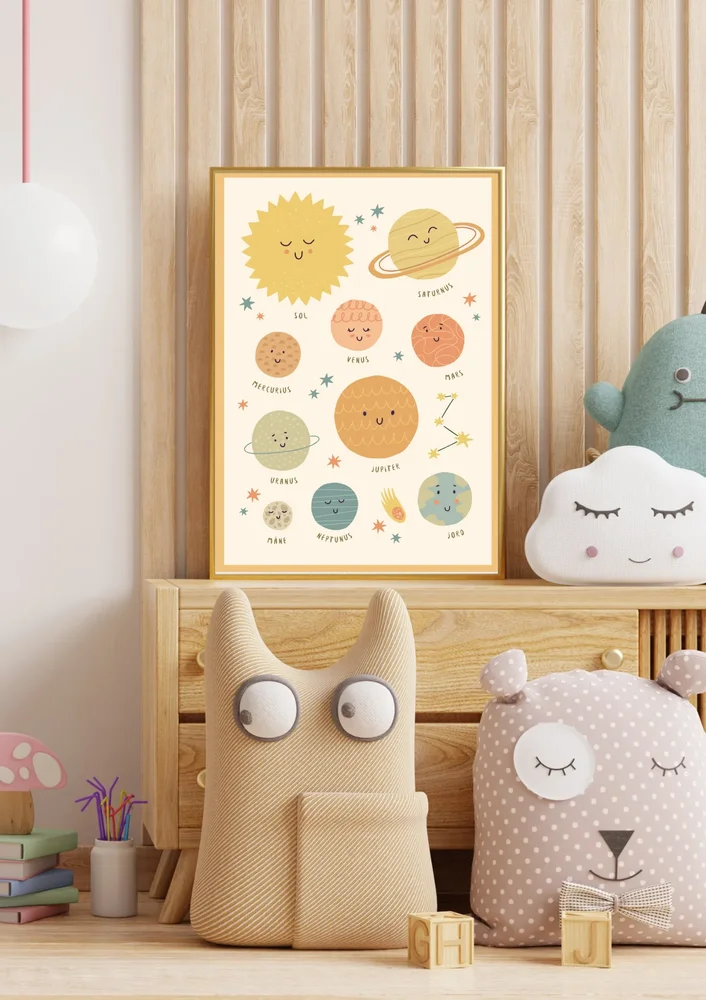 Poster med planeter för barn - Solsytemet - Bild 2