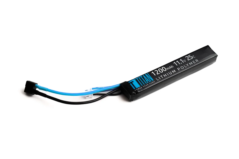TITAN Li-Po Batteri 11.1V 1200mAh 25C (T-Dean) – Stick / Buffer TITAN Li-Po Batteri 11.1V 1200mAh 25C (T-Dean) – Stick / Buffer