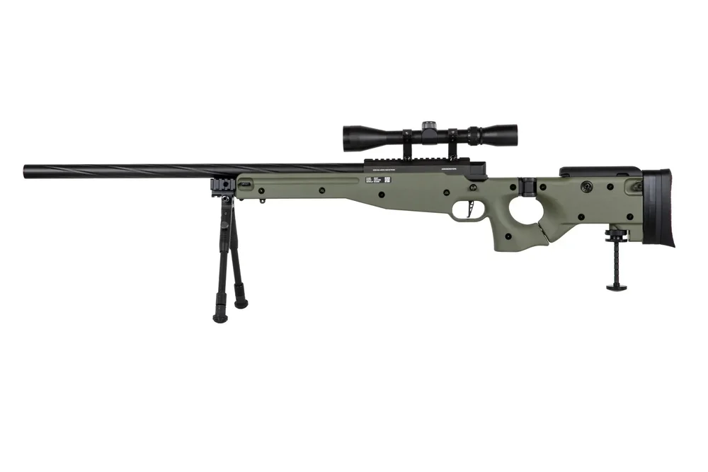 Specna Arms SA-S14 sniper airsoft rifle with scope and bipod Olive Specna Arms SA-S14 sniper airsoft rifle with scope and bipod Olive