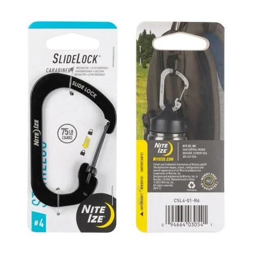 Slidelock Karabinhage Rustfri Stål, Sort Slidelock Karabinhage Rustfri Stål, Sort