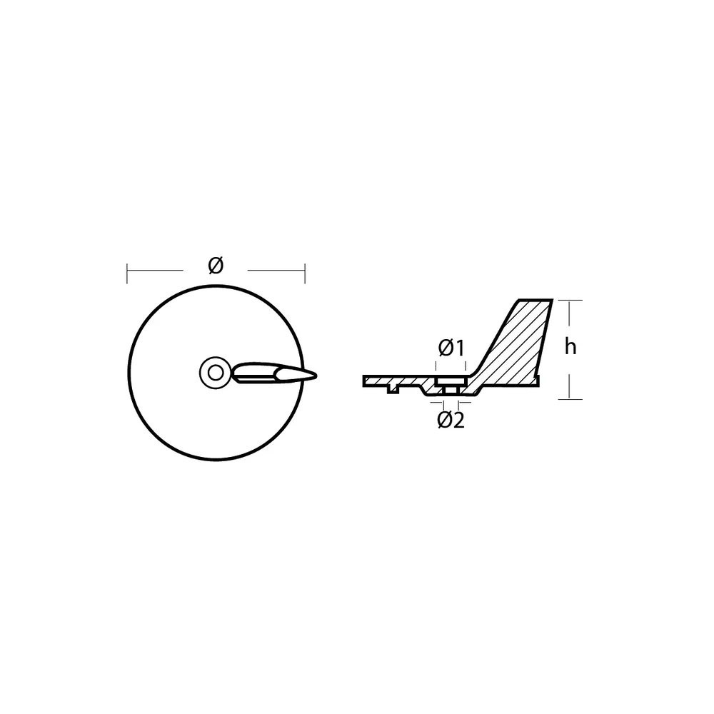 Zinkanod Yamaha, 664-45371-01, motor, R801100 - Bild 2