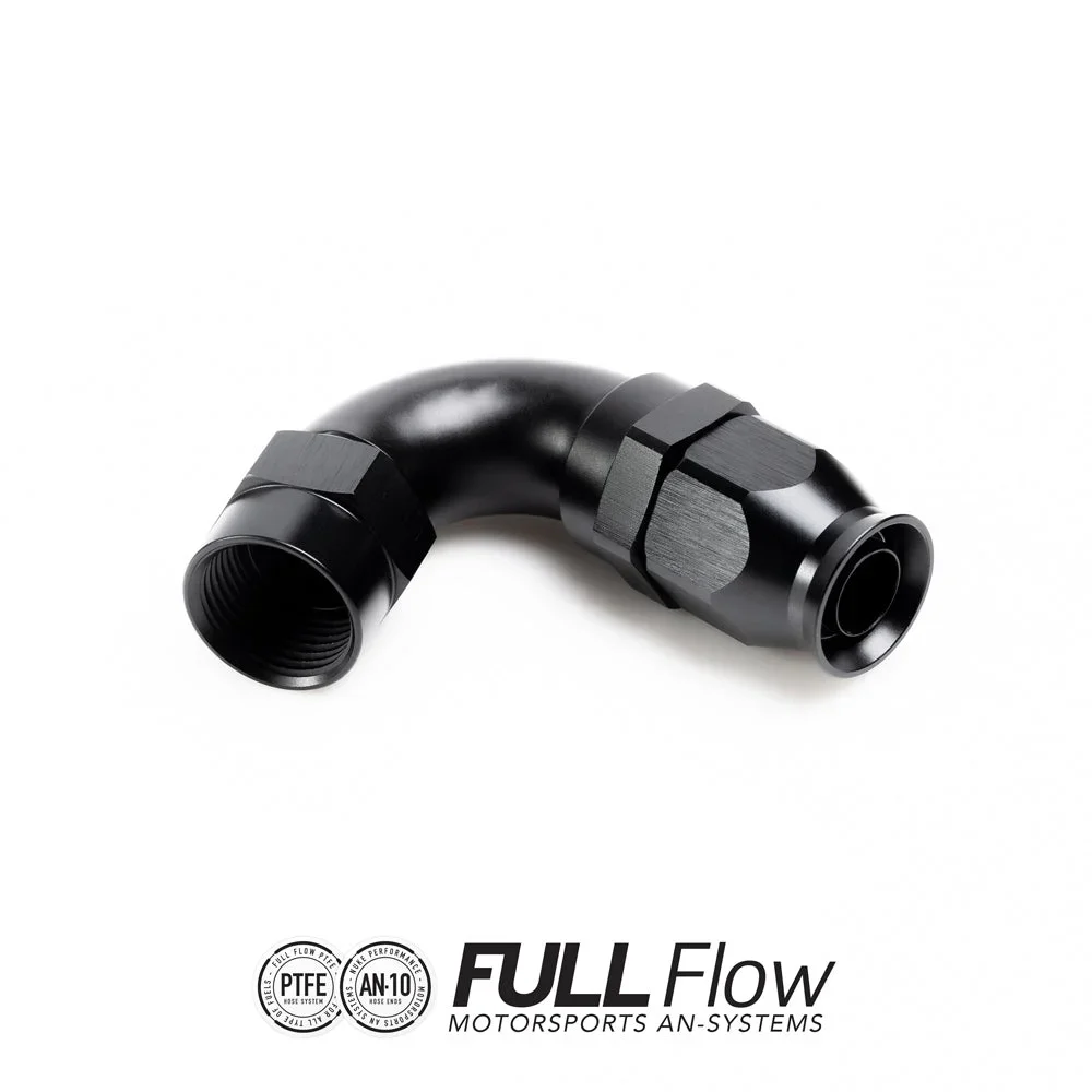 Full flow PTFE hose end fitting 120 degrees AN-10 Full flow PTFE hose end fitting 120 degrees AN-10
