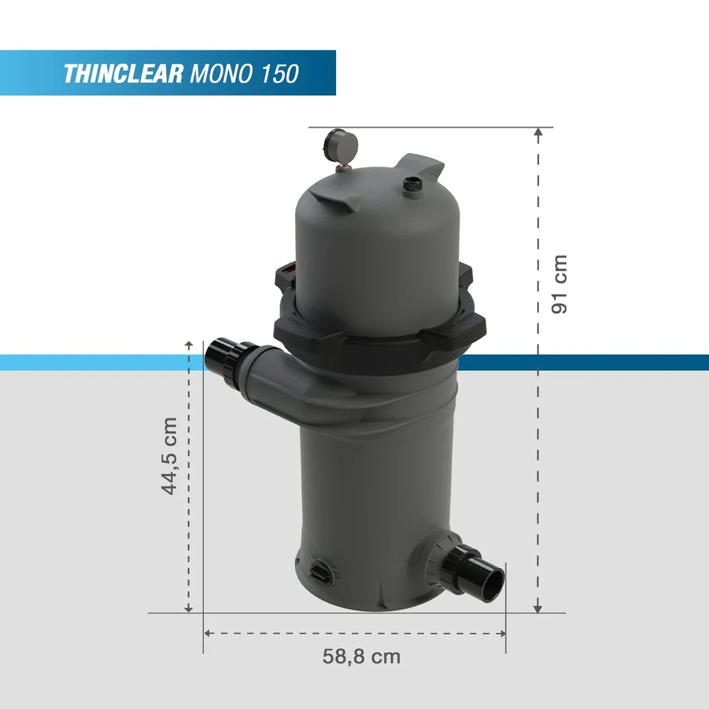 Poolex Thinclear Mono Patronfilter 100 / 150 / 200 – 15 Micron Eco Poolfiltrering - Bild 3