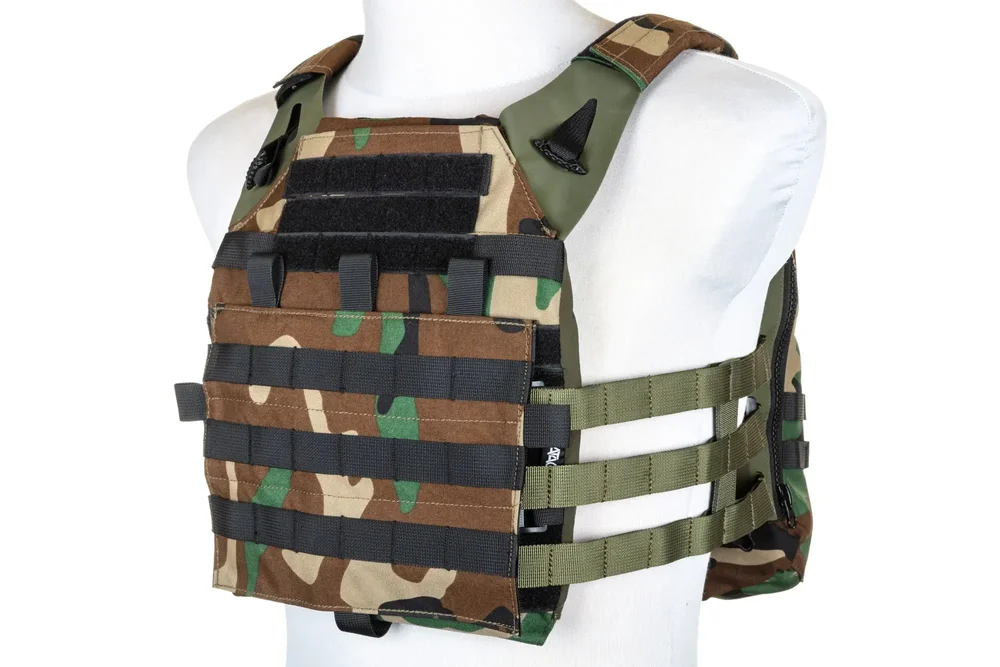 Specna Arms Tactical Plate Carrier type waistcoat with assault panel Woodland - Bild 1