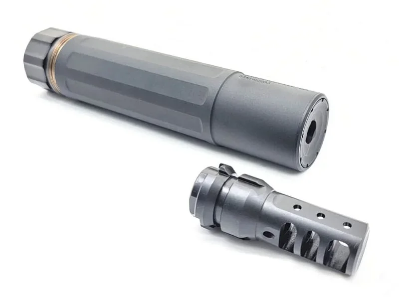 Angry Gun DASM-S QD lyddæmper med flashhider, 14 mm CCW, sort - Bild 3