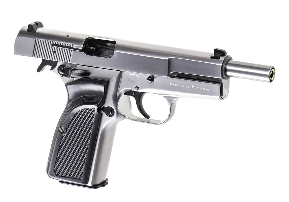 WE Hi-Power Mk3 Full Metal GBB - Silver - Bild 3