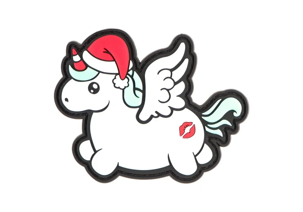Christmas Unicorn / KISSMYASS Velcro patch - Bild 1
