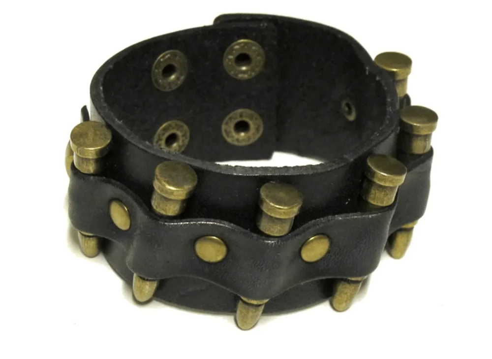 Läderarmband med patroner - Bild 1