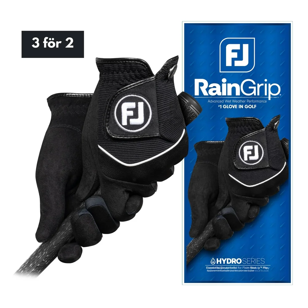 FootJoy RainGrip – Pairs Golfhandskar Herr – Black Herr FootJoy RainGrip – Pairs Golfhandskar Herr – Black Herr