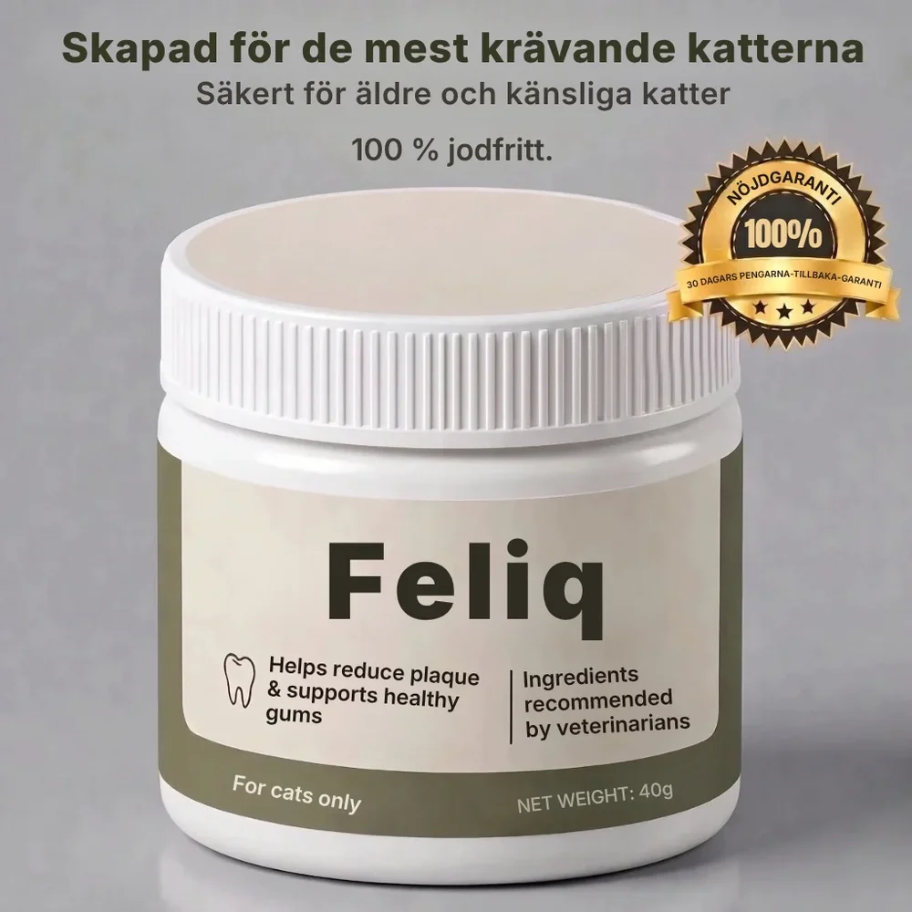 Feliq® | Skydda din katt mot tandplack och dyra veterinärräkningar - Bild 1