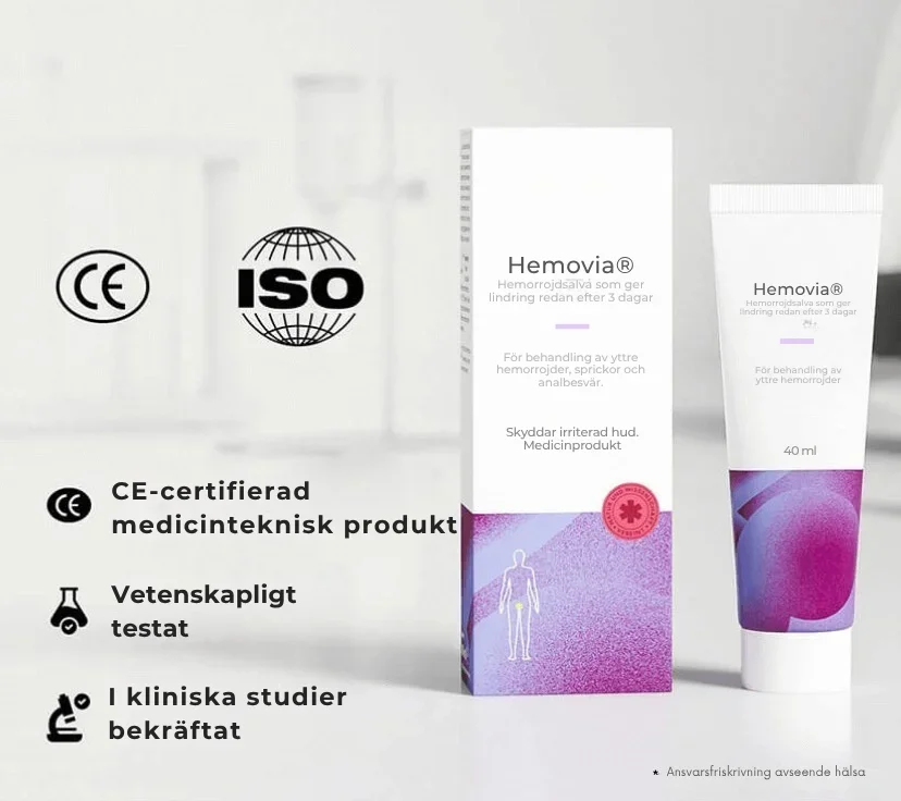 Hemovia® | Hemorrojdsalva som ger lindring redan efter 3 dagar - Bild 1