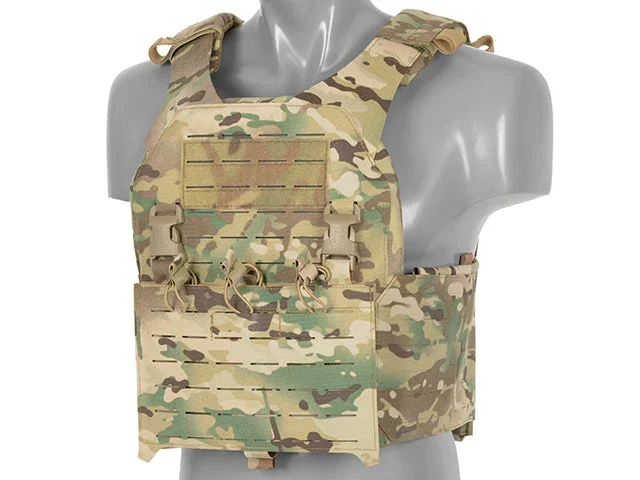 QRF Plate Carrier Buckle Up med AR15/AK-magasinlomme, laser-cut – Multicam - Bild 2