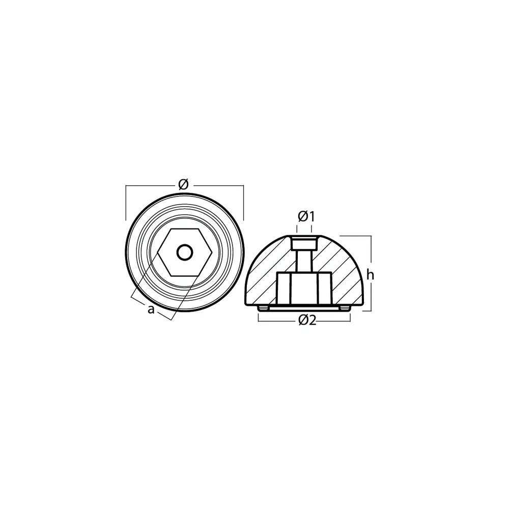 Quick propeller nut anod för BTQ185, Orginalkod: TQ18500 - Bild 3