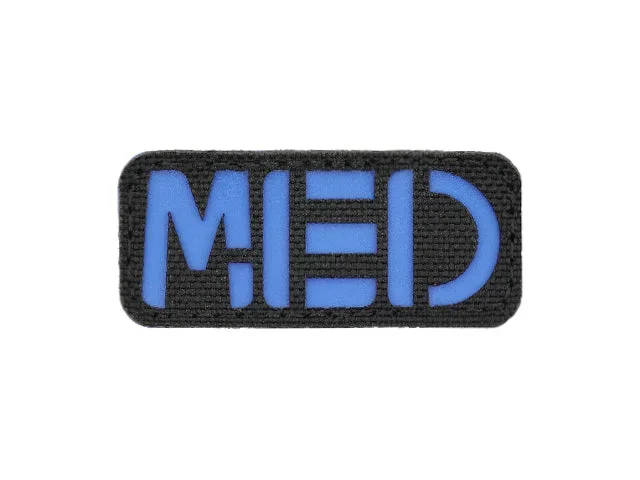 MED-patch, laser-cut – blå