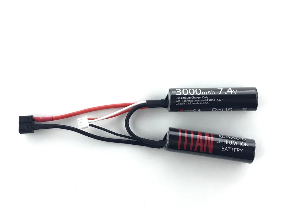 TITAN Li-Ion Batteri 7,4V 3000mAh 30C – Nunchuk, T-Dean TITAN Li-Ion Batteri 7,4V 3000mAh 30C – Nunchuk, T-Dean