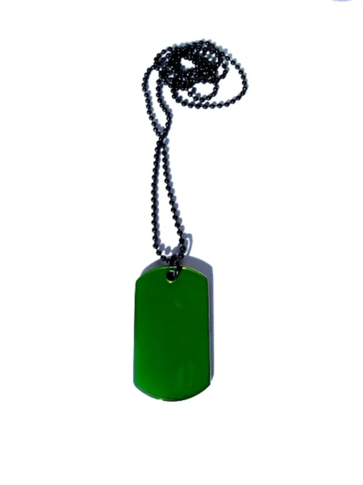 Dog Tag Halsband Grön - Bild 1